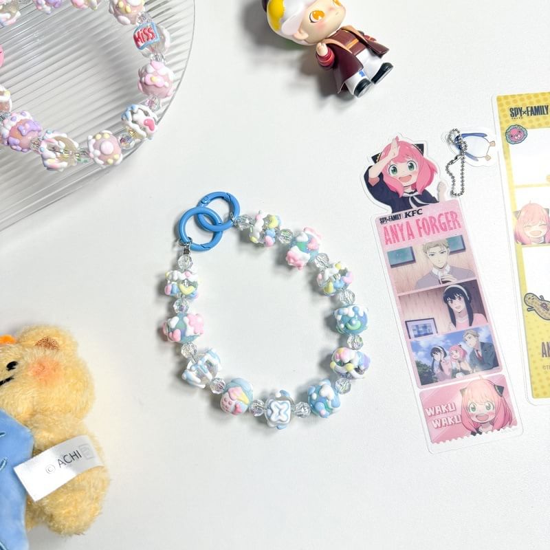 Phone Cartoon Bead Strap