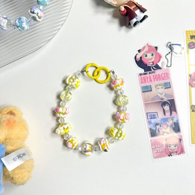 Phone Cartoon Bead Strap