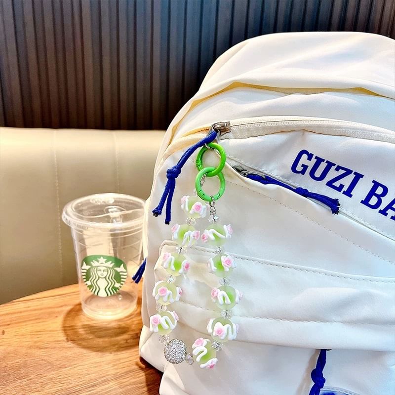 Bead Phone Strap Rose