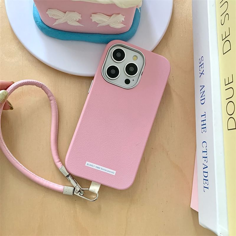 Phone Case Leather Plain Faux