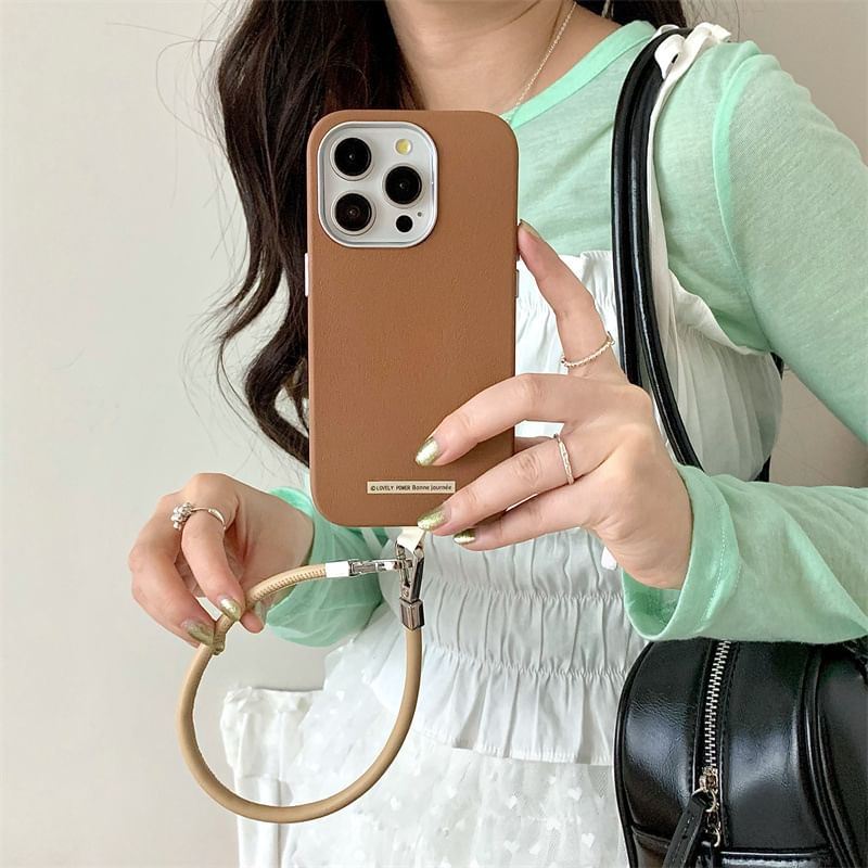 Phone Case Leather Plain Faux