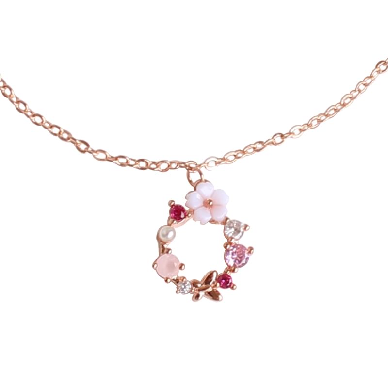 Necklace Floral Bracelet (Various Rhinestone Designs) Alloy /