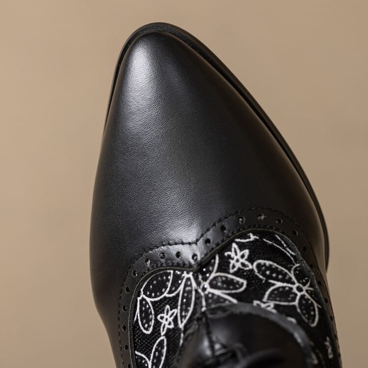 Short Pointed Heel Boots Mesh Low