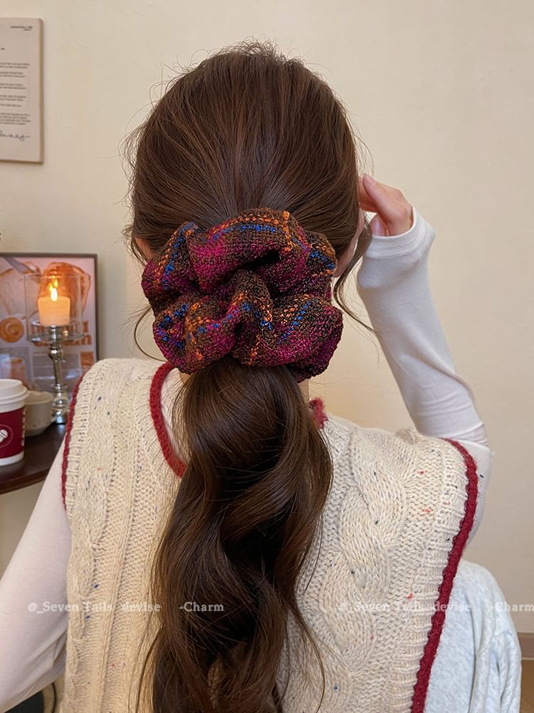 Scrunchie Plaid Hair