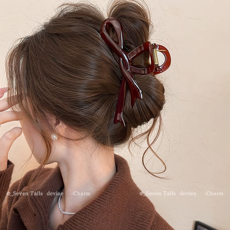 Claw Bow Plain Hair