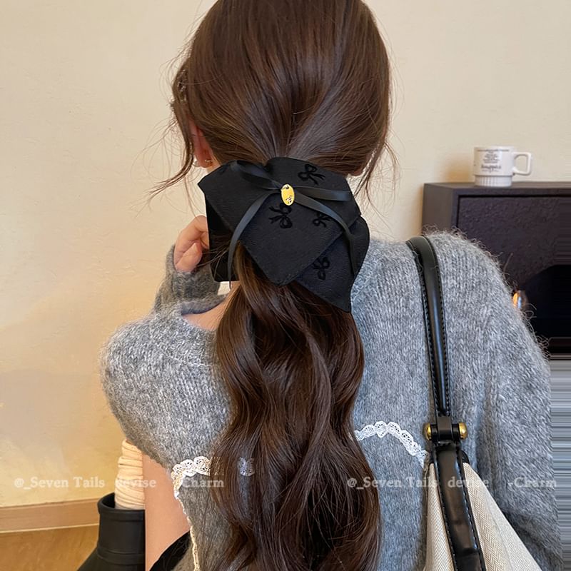 Bow Hair Scrunchie Print