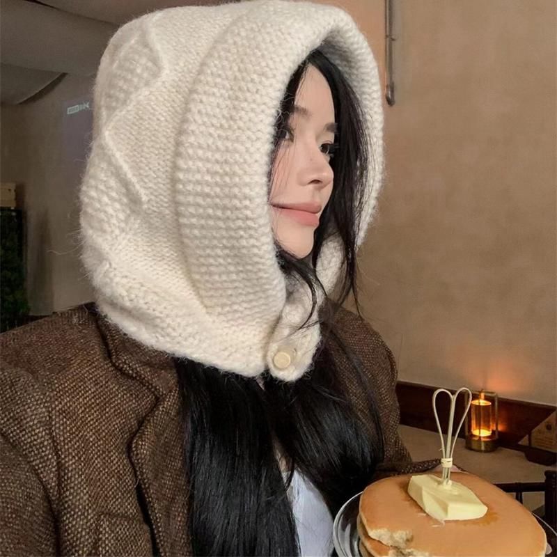 Knit Plain Cable Balaclava