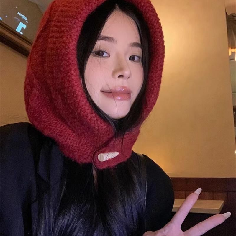 Knit Plain Cable Balaclava