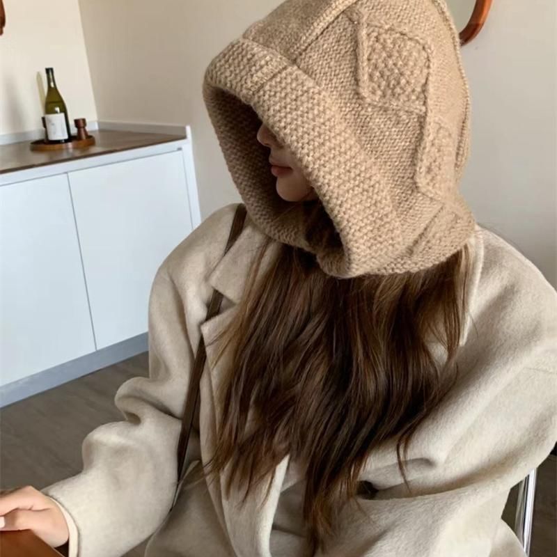 Knit Plain Cable Balaclava