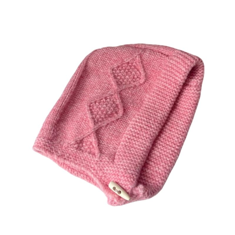 Knit Plain Cable Balaclava