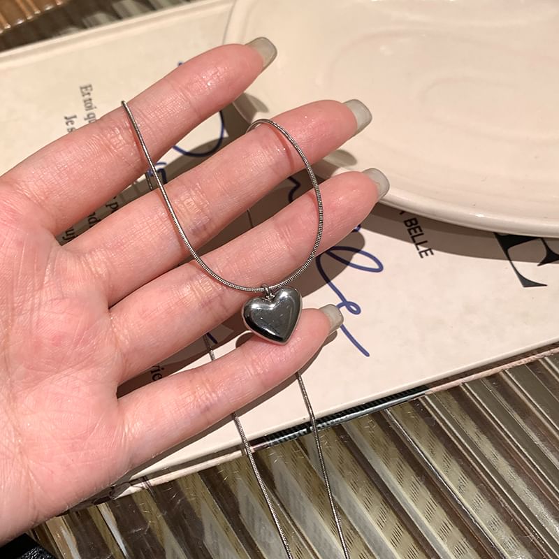 Set Heart Braded / Layered Necklace