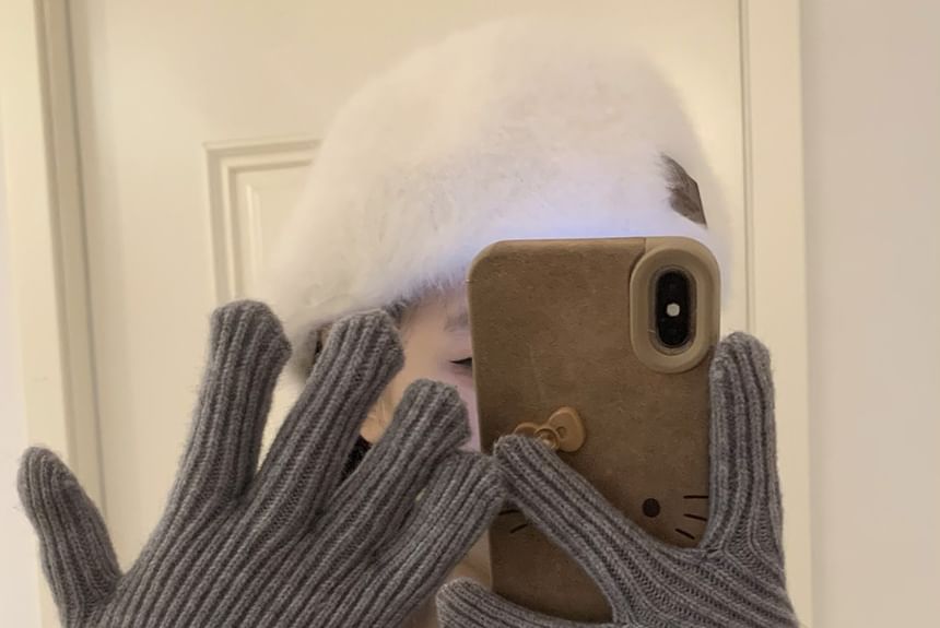 Block Knit Gloves Color