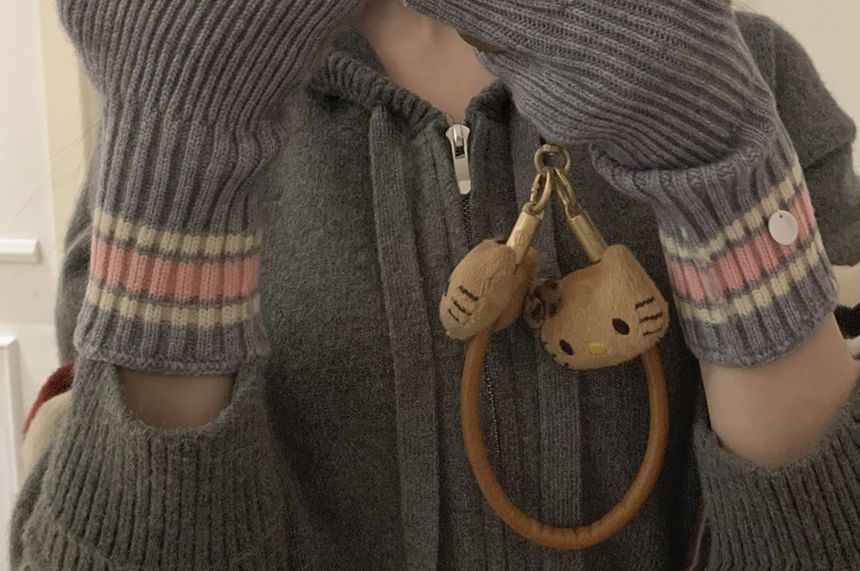 Block Knit Gloves Color