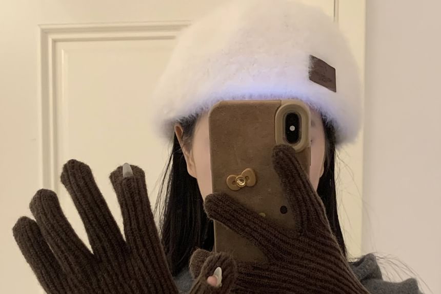 Block Knit Gloves Color