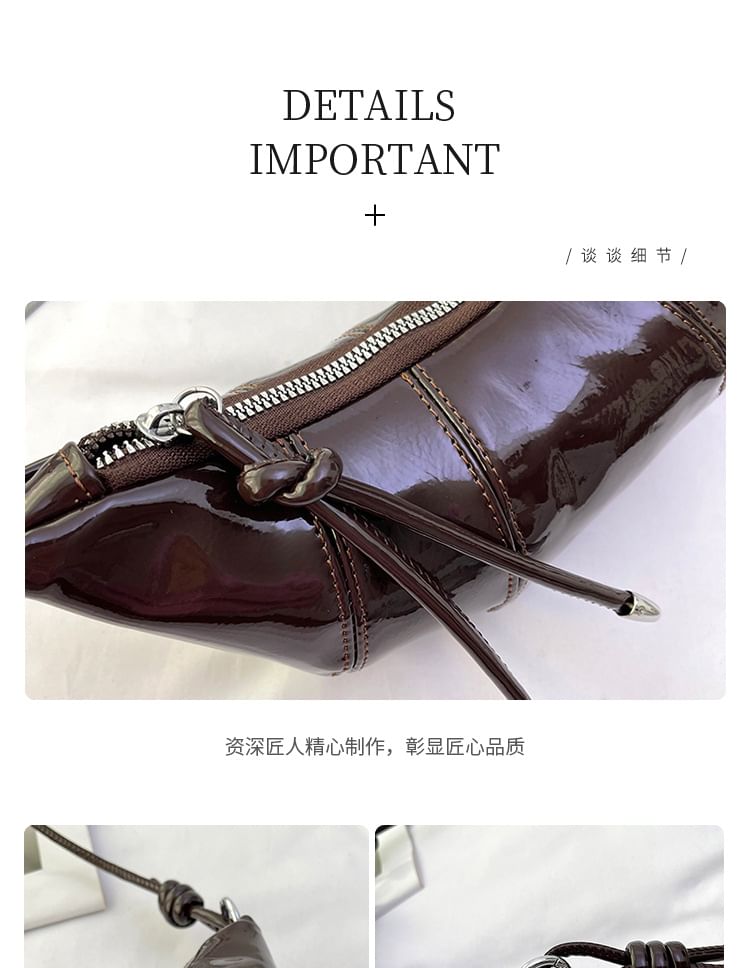 Crossbody Faux Bag Leather Plain