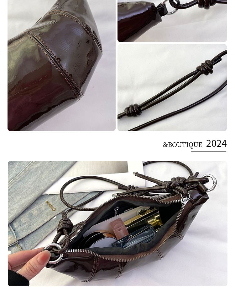 Crossbody Faux Bag Leather Plain