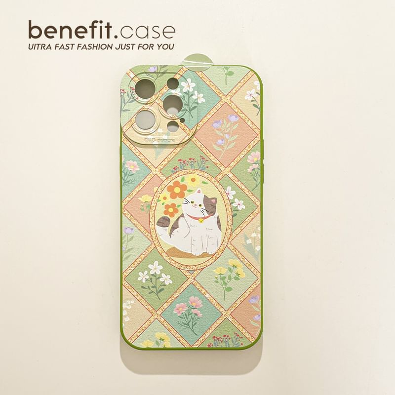 Cat Case Phone Floral