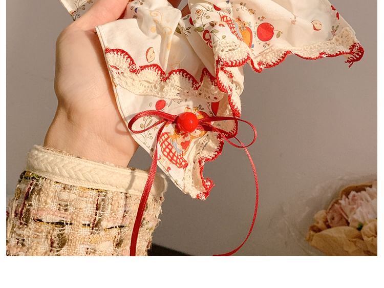 Bow Trim Scrunchie Lace