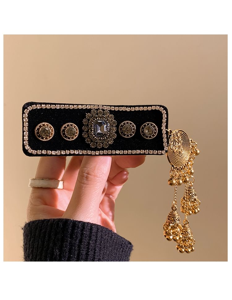 Clip Rhinestone Set Beaded Hair /