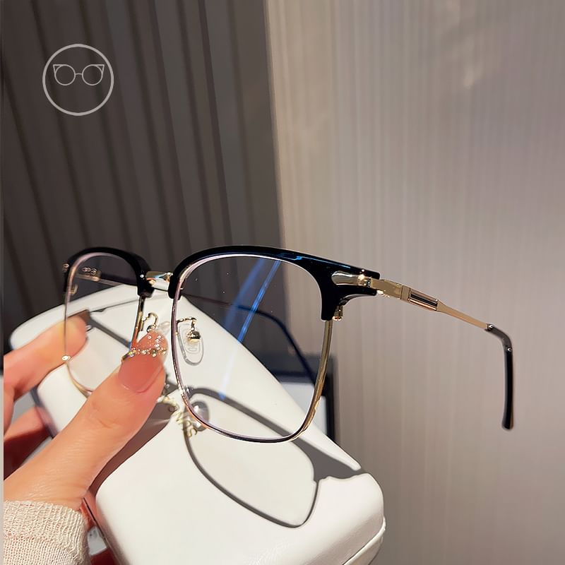 Light Square Glasses Blue Blocking