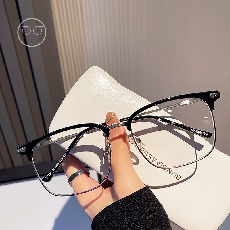 Light Square Glasses Blue Blocking