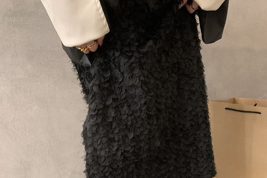 Leather Metal Accent Faux Loafers Platform