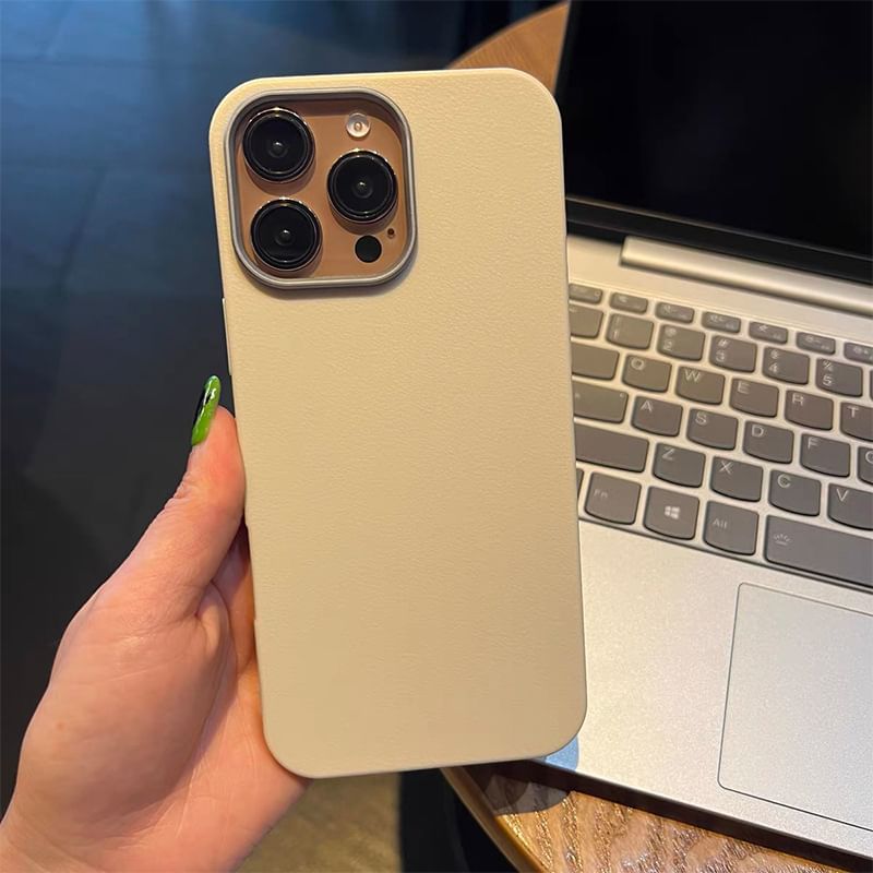 Plain Phone Faux Leather Case