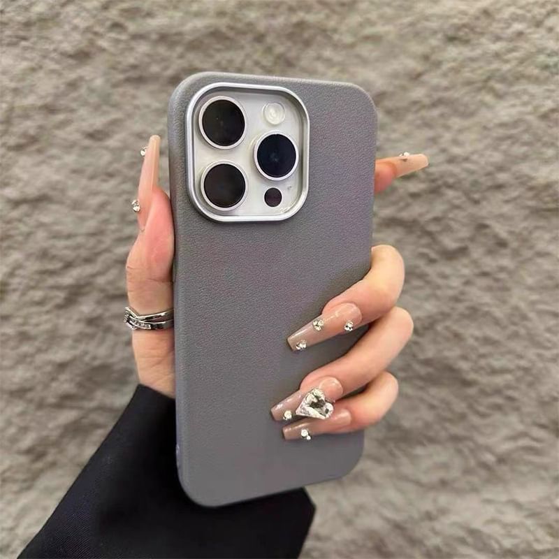 Plain Phone Faux Leather Case