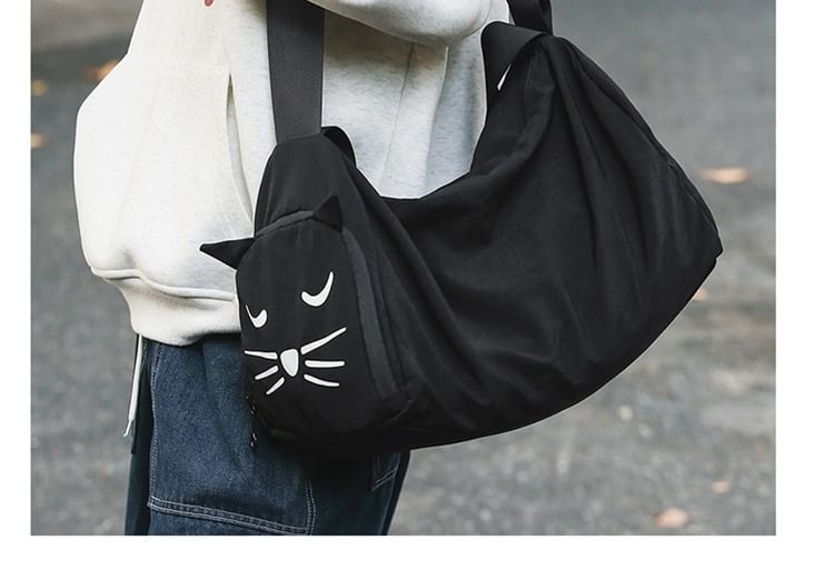 Messenger Nylon Print Cat Bag