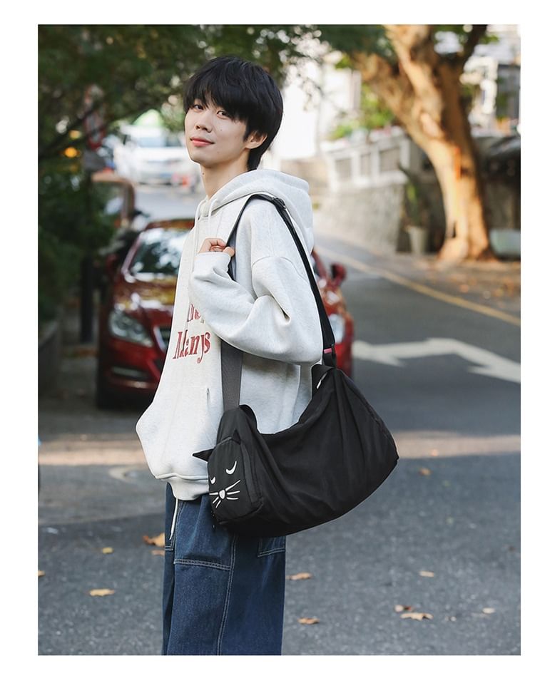 Messenger Nylon Print Cat Bag