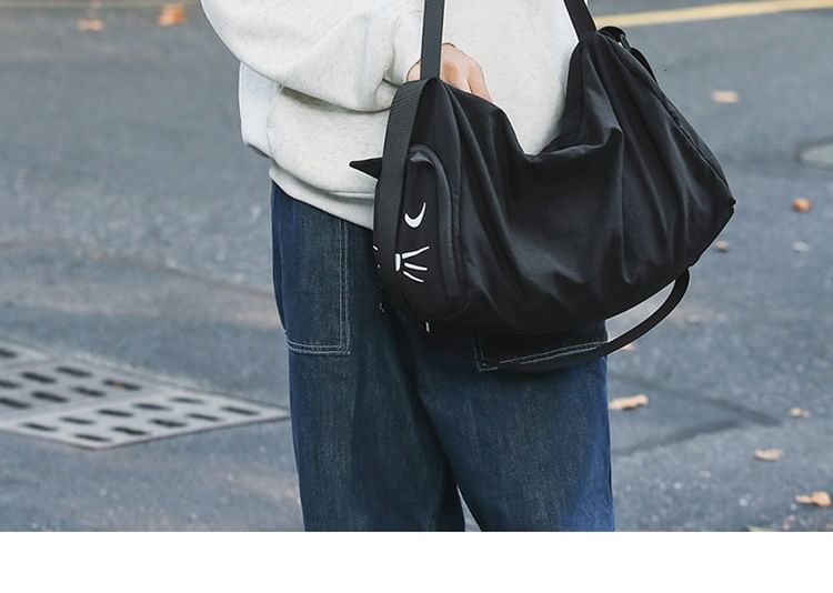 Messenger Nylon Print Cat Bag
