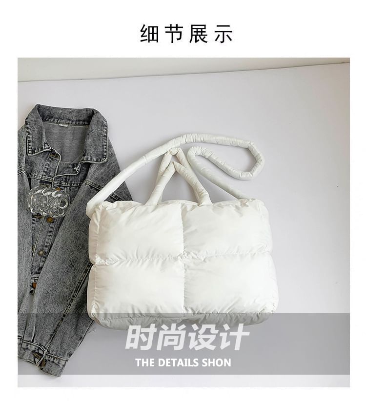 Tote Puffer Bag Plain Crossbody