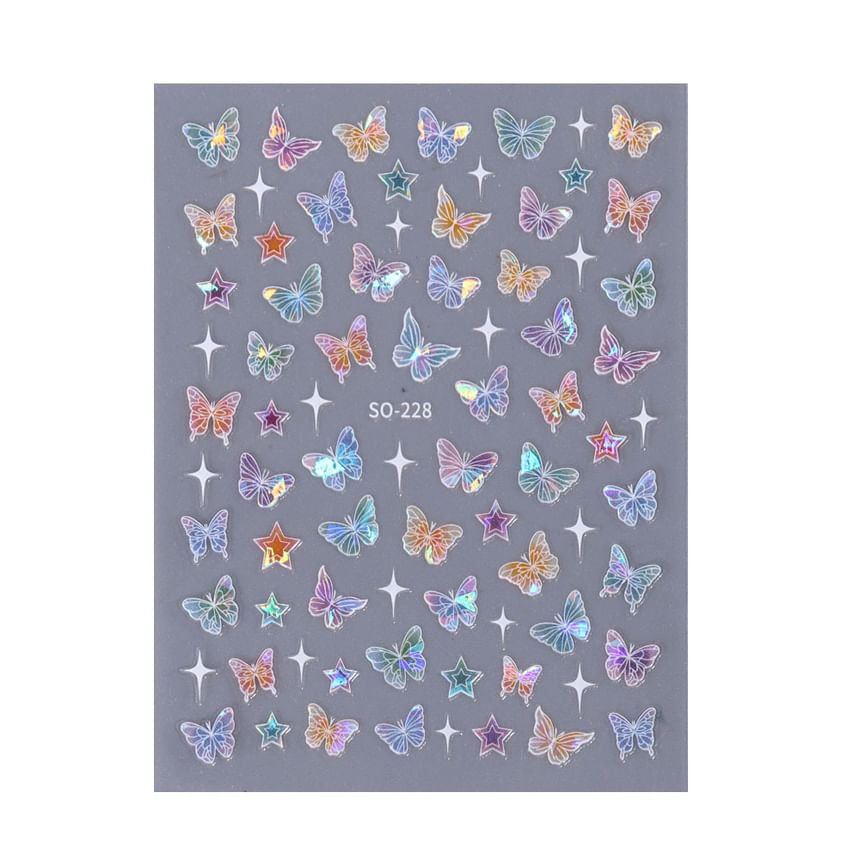 Butterfly Star Nail Art Stickers (Various Designs)