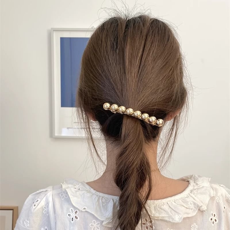 Bead Hair Clip Alloy Polished