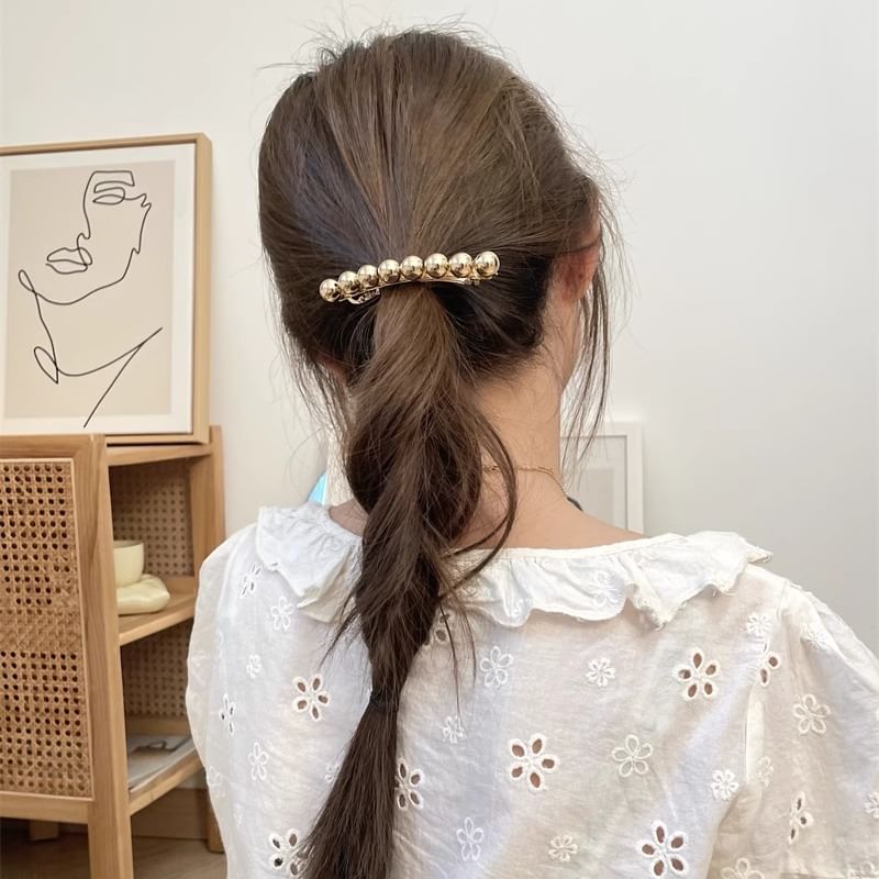 Bead Hair Clip Alloy Polished