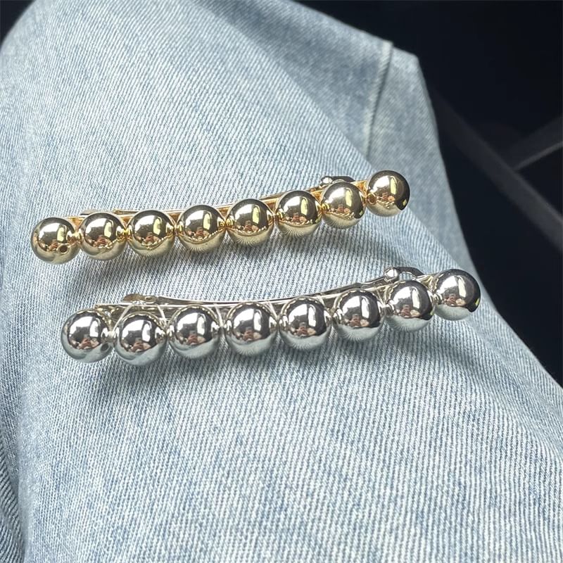 Bead Hair Clip Alloy Polished