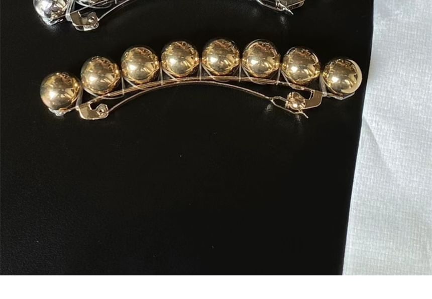 Bead Hair Clip Alloy Polished