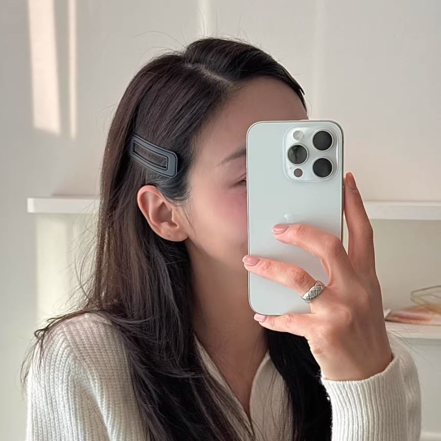 Designs) Leather 2: Set Faux (Various of Hair Clip