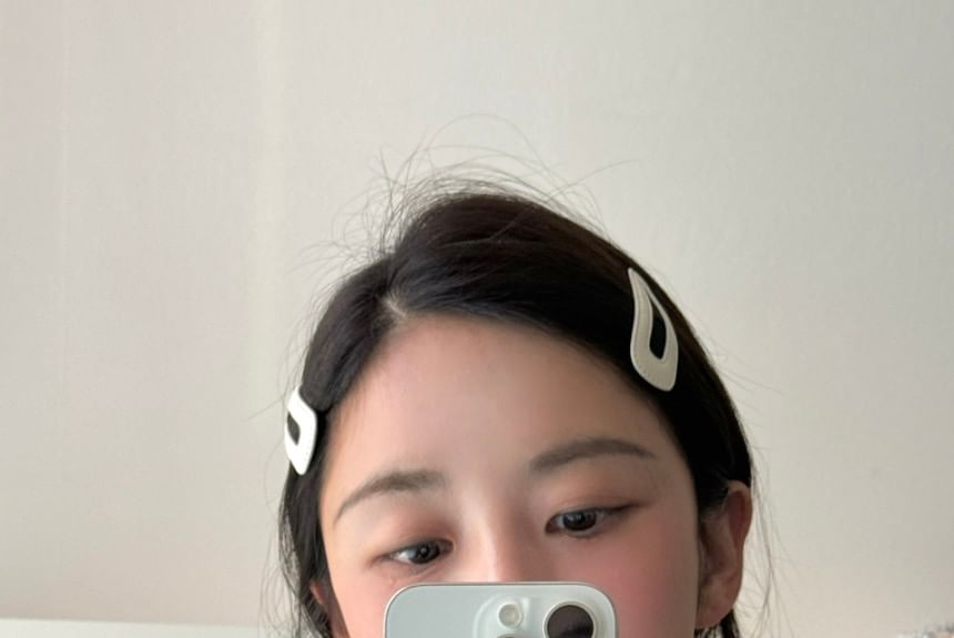 Designs) Leather 2: Set Faux (Various of Hair Clip