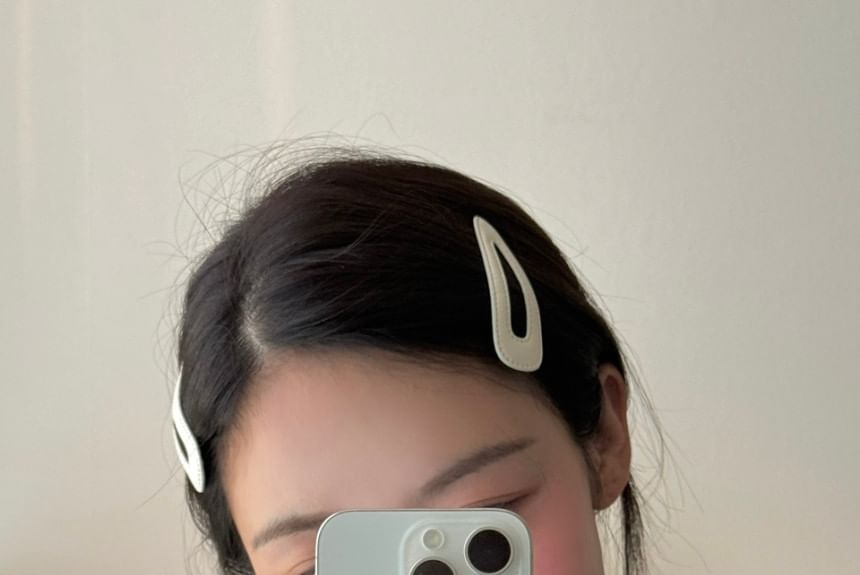 Designs) Leather 2: Set Faux (Various of Hair Clip
