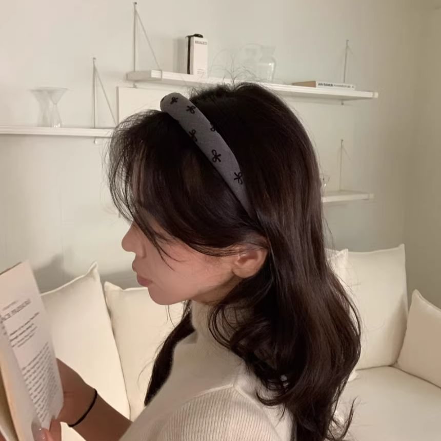 Headband Bow Embroidered Fabric