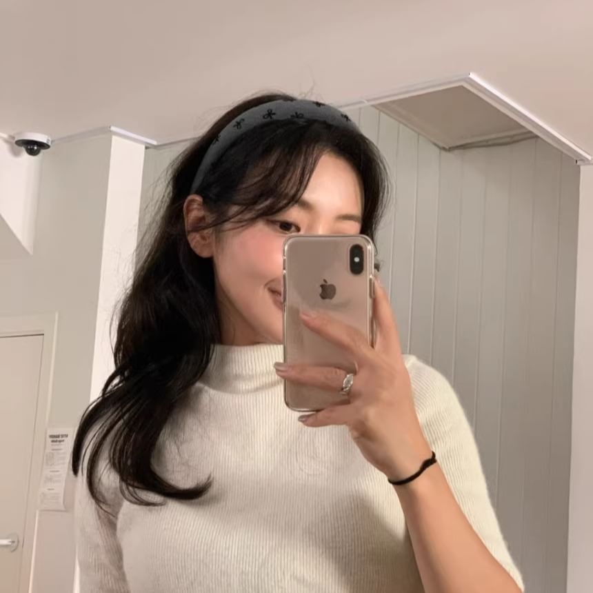 Headband Bow Embroidered Fabric