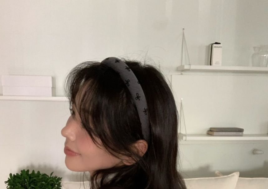 Headband Bow Embroidered Fabric