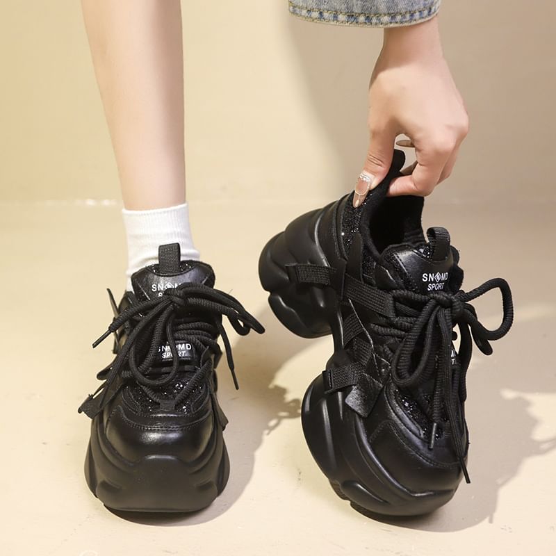 Sneakers Platform Lettering