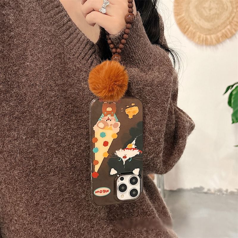 Mouse Case Strap / Pom Phone Set