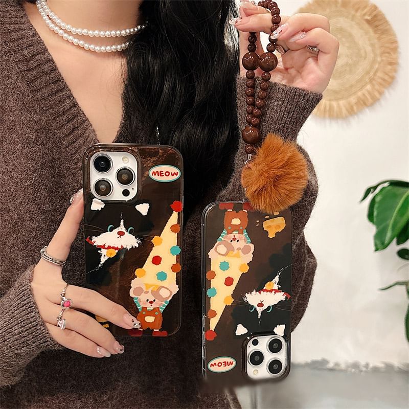 Mouse Case Strap / Pom Phone Set