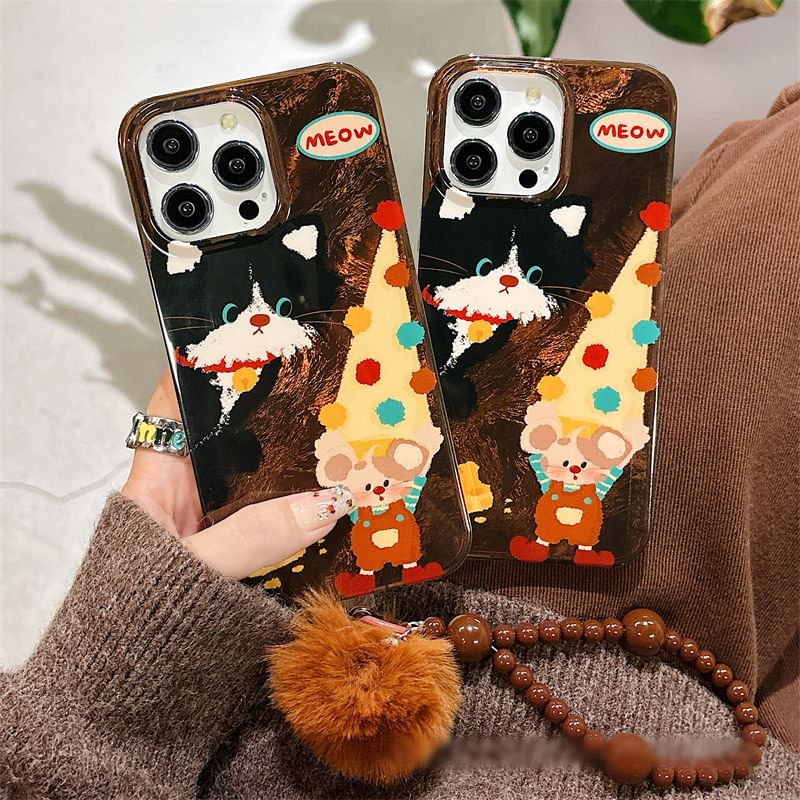 Mouse Case Strap / Pom Phone Set
