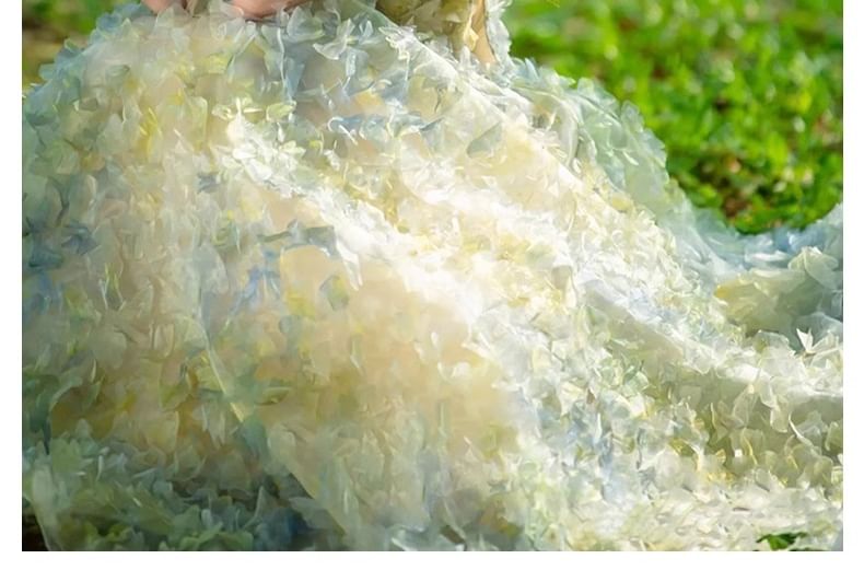 Gown A-Line Strapless Patterned Evening