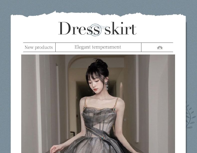 Strapless Plain Sheer A-Line Ball Gown