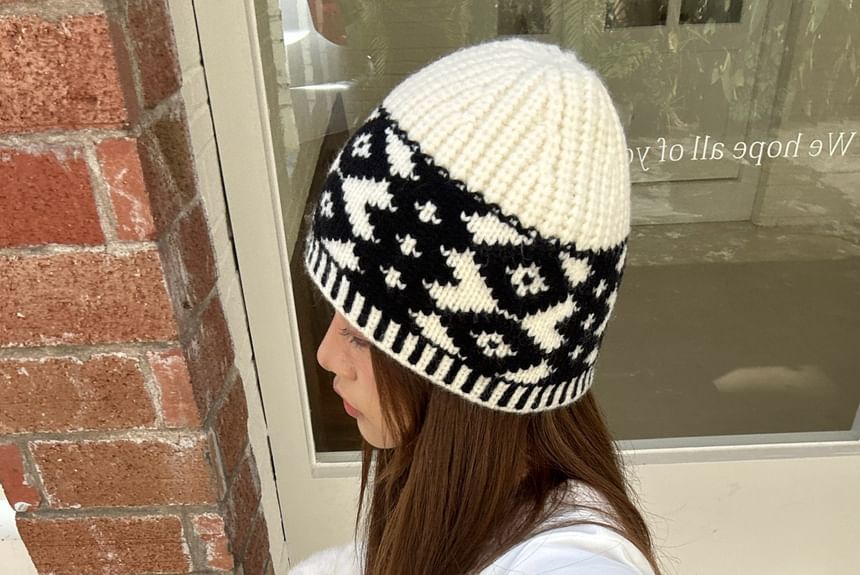 Patterned Beanie Knit